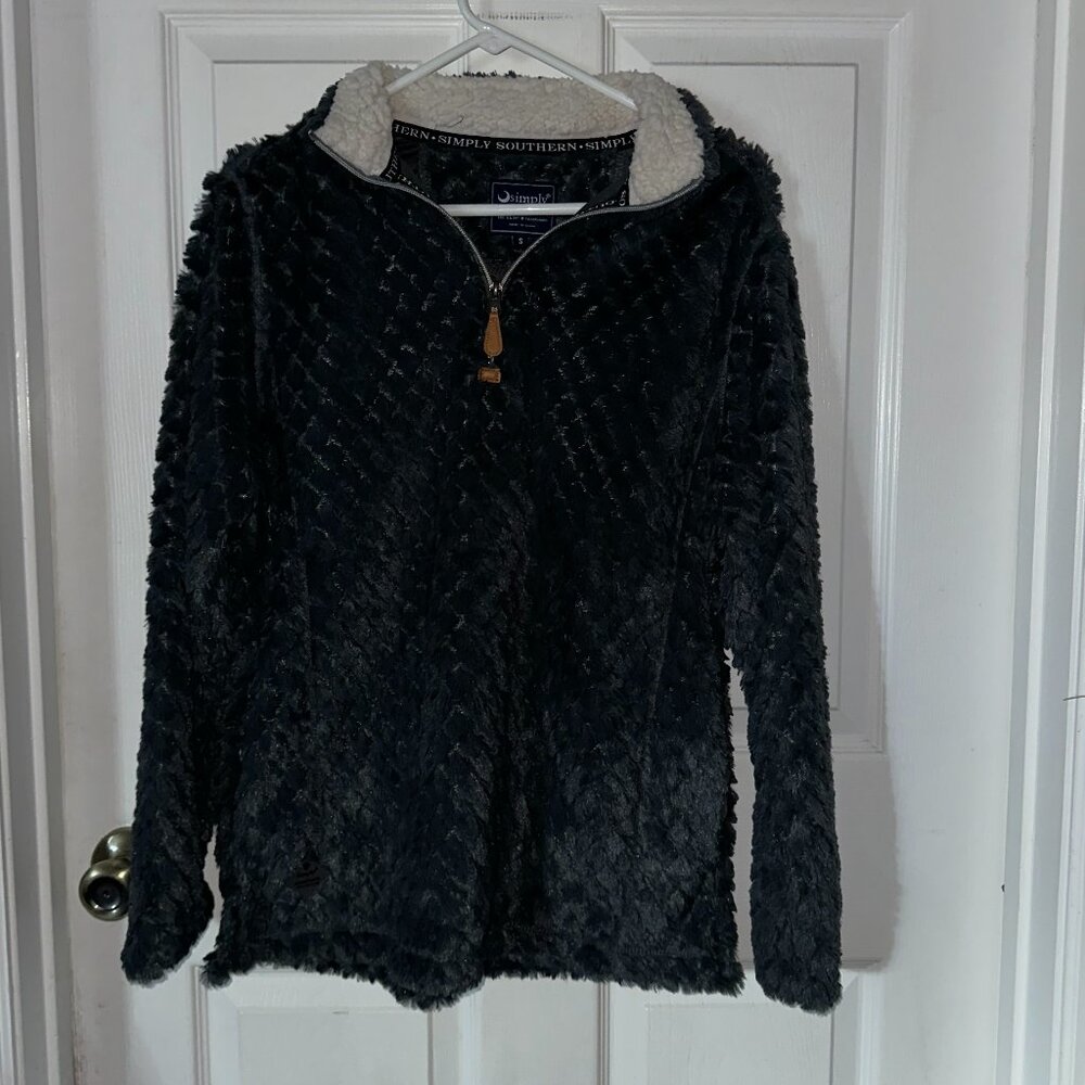 Very Soft and Fuzzy 1/4 Zip by Simply Southern Size Small